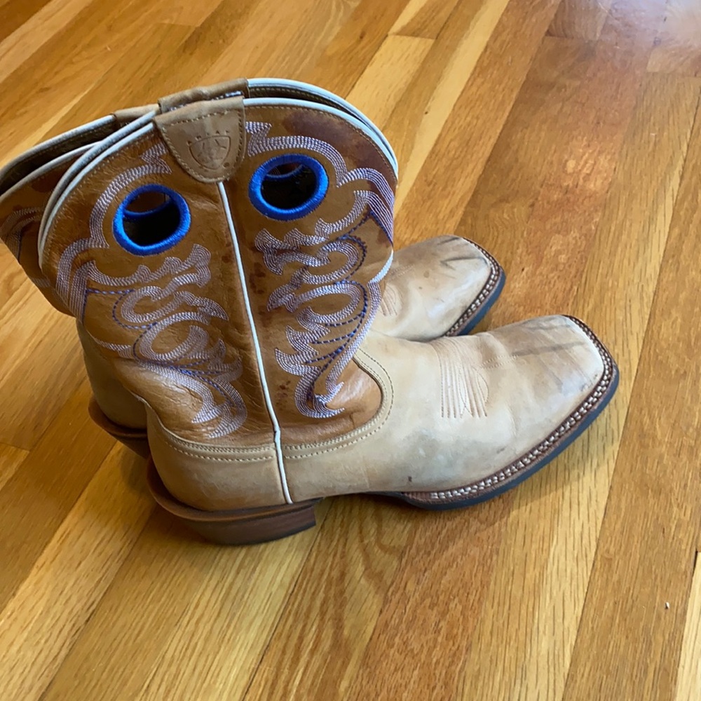 Tan Leather Cowboy Boots